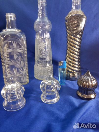 Штофы-бутылки с крышкой стопкой купол