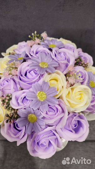 Цветы розы и букеты мыльные