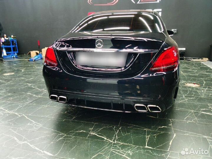 Диффузор C-class w205 С63 AMG стиль 2019+