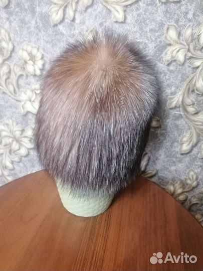 Шапка из чернобурки женская