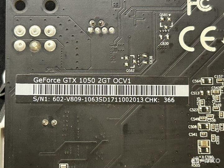 Видеокарта MSI GeForce GTX 1050 2GT OCV1