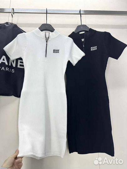 Платье поло MIU MIU лапша