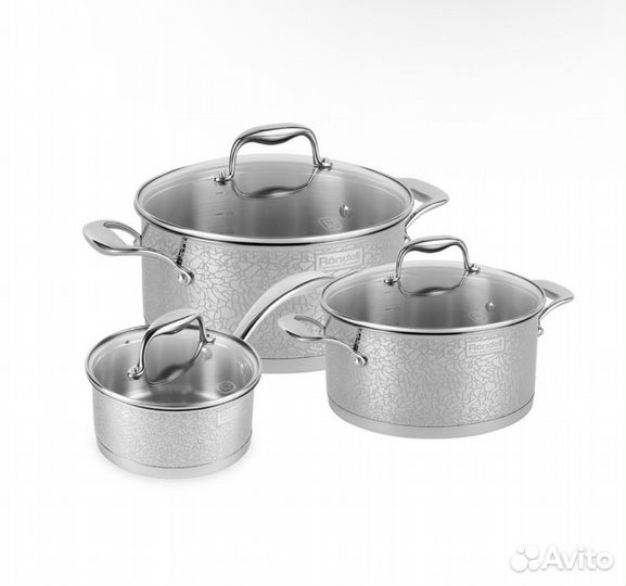 Новый набор кастрюль Rondell Vintage