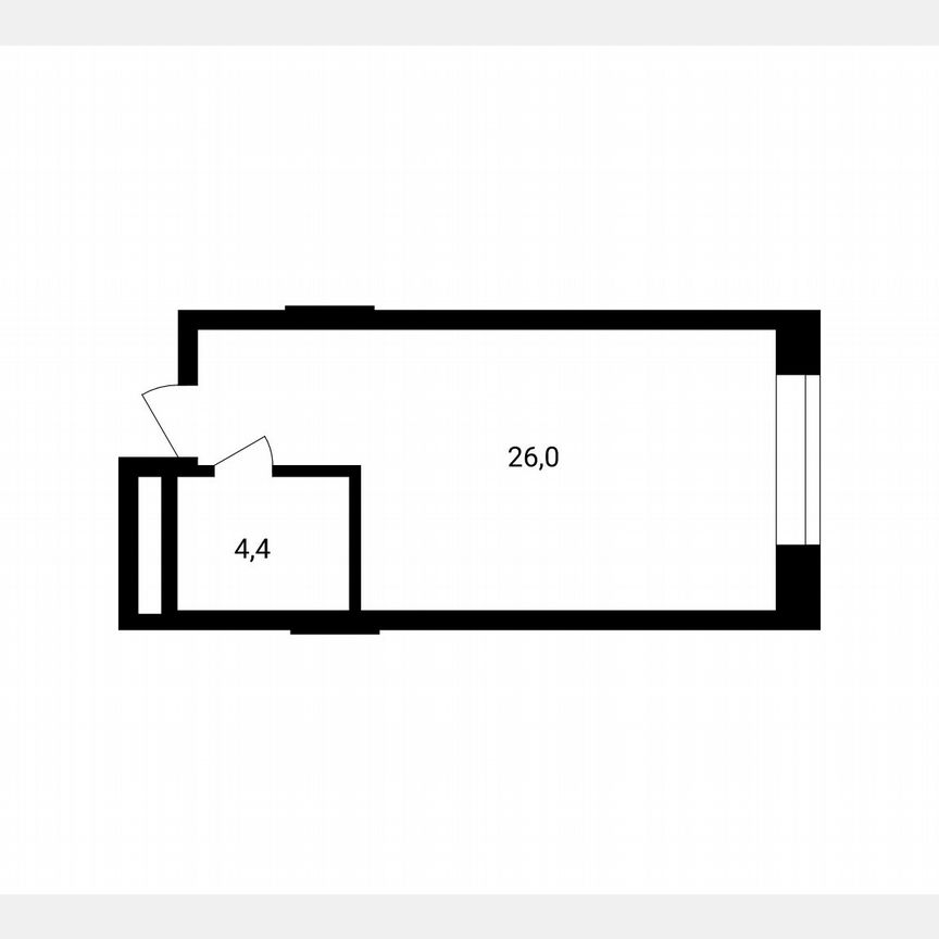 1-к. апартаменты, 30,4 м², 7/14 эт.