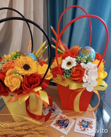 Букет цветы розы пионы из мыла в наличии