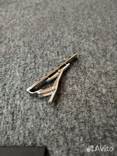 Зажим для галстука серебро новый