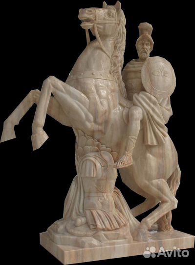 Скульптура из розового мрамора