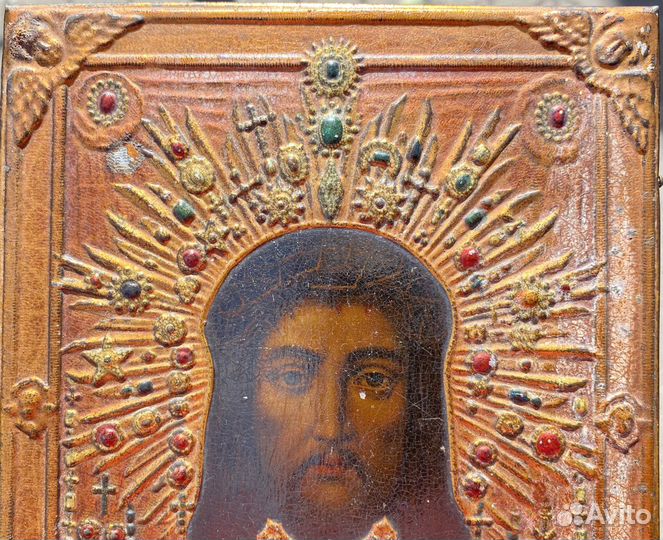 Икона Спас Нерукотворный Питерский Накатка