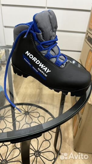 Лыжи беговые nordway 160 см, ботинки размер 33