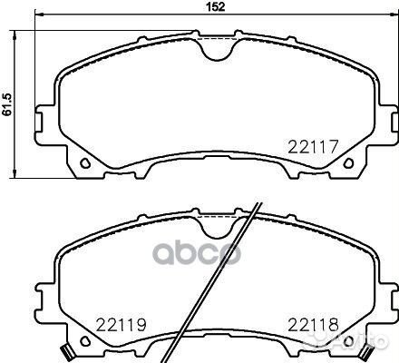Колодки тормозные nissan X-trail (32) /infiniti