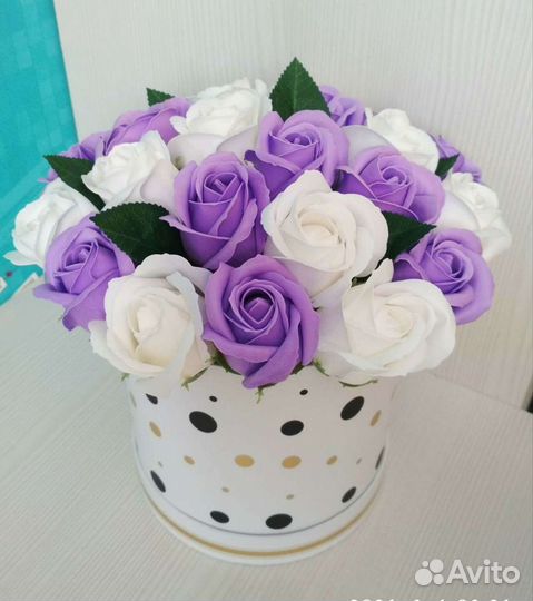 Букеты из декоративных мыльных роз в наличии и на