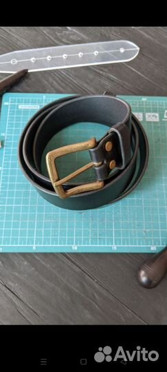 Ремень кожаный ручной работы Арт.Рк57