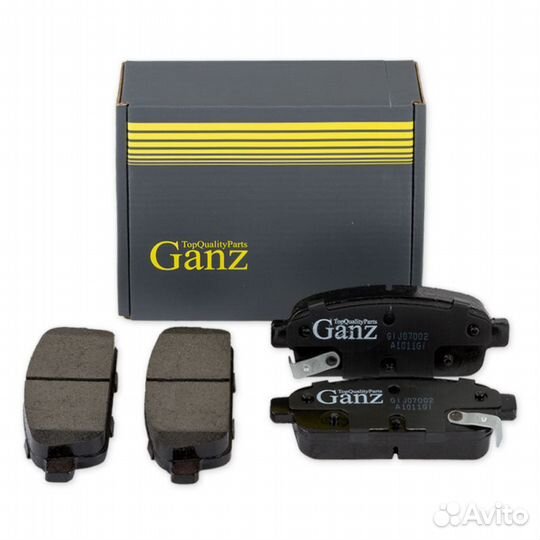 Колодки задние chevrolet Cruze 09- (R15) ganz G