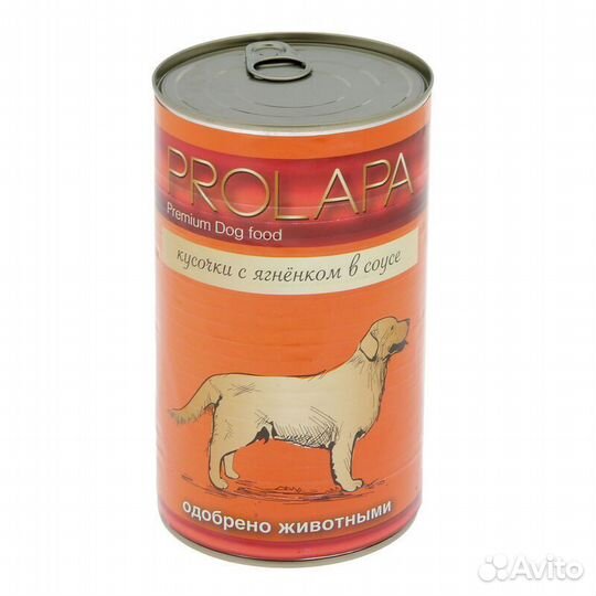 Prolapa Premium 850 гр консервы для собак с ягненк