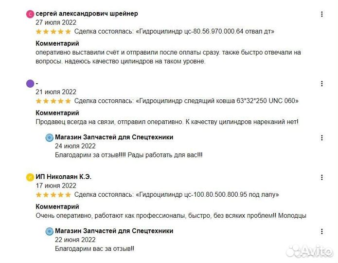 Гидроцилиндр рулевой 125.50.400.800 навеска К 700