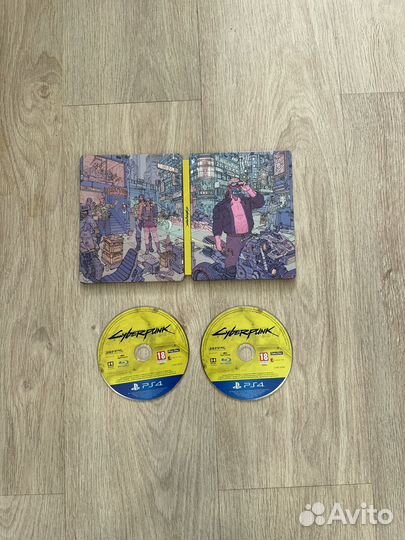 Cyberpunk 2077 steelbook + Игра PS4 PS5. 2 диска