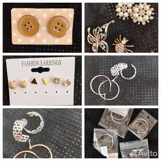 Подвески,серьги броши