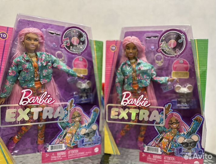 Кукла Barbie 10 экстра с розовыми косичками