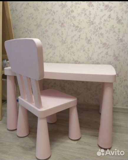 Детский стол и стул IKEA мамут