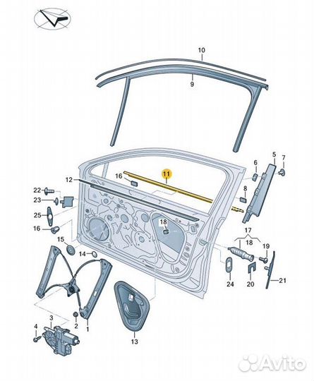 Б/У Уплотнитель крышки багажника - В хорошем