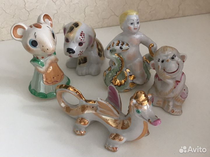 Статуэтки фарфор дфз разные животные