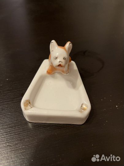 Пепельница Бульдог. Первомайский фарфоровый завод
