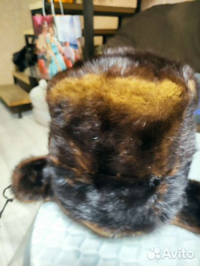 Норковая шапка мужская ушанка