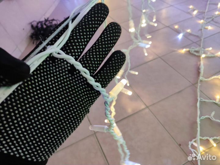 Гирлянда уличная сосульки