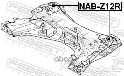 Сайлентблок подрамника nissan note/nissan tiida