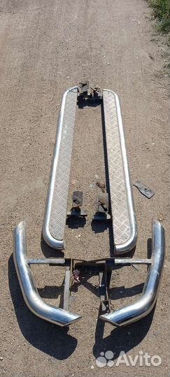 Пороги,защита заднего бампера из нержавейки