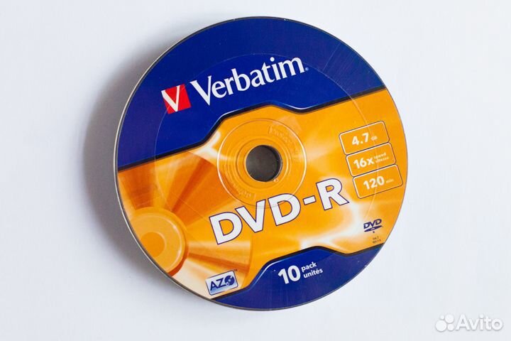 DVD диски Verbatim 4.7Gb 16x, в термопленке, 10 шт