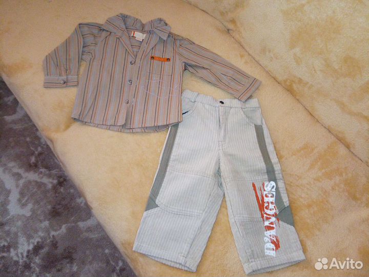Рубашка и брюки на мальчика 80-86 размер