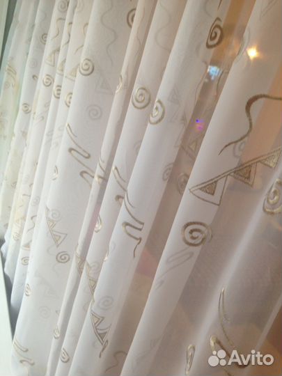 Тюль с вышивкой 6м