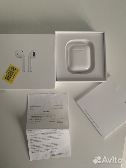 Беспроводные наушники apple airpods 2