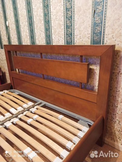 Кровать 140х200, бу, из цельного дерева