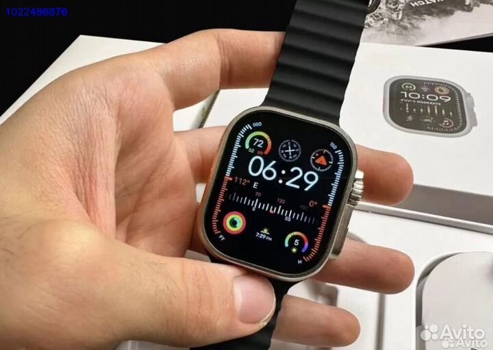 Apple Watch 9 Ultra 2 с яблоком