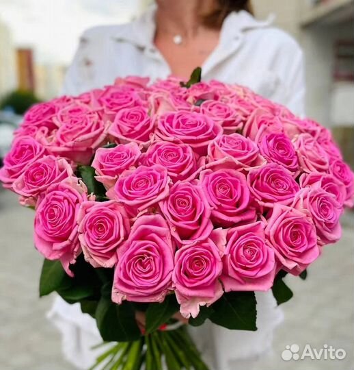 Букет 27 розовых роз Красноярск