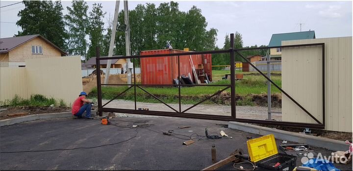 Откатные ворота под ключ с установкой