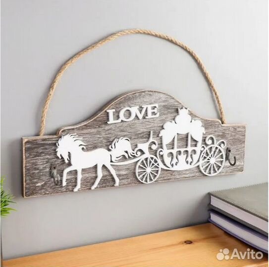 Крючок декоративный мдф 13*34*3 см