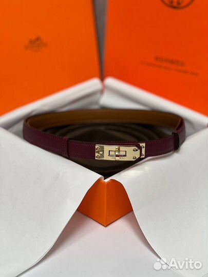 Ремень hermes тонкий женский люкс