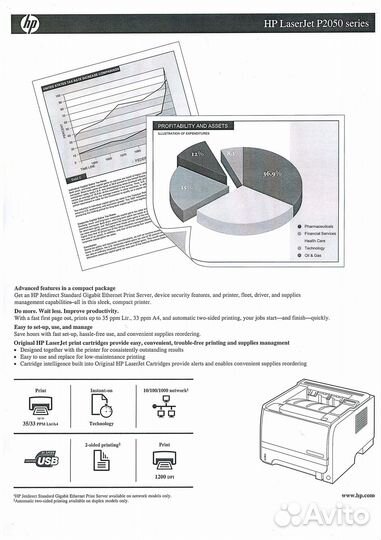 Лазерный принтер HP LJ P2055 + доп.картридж