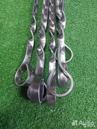 Шампур 400х12х3 мм. кольцо узор