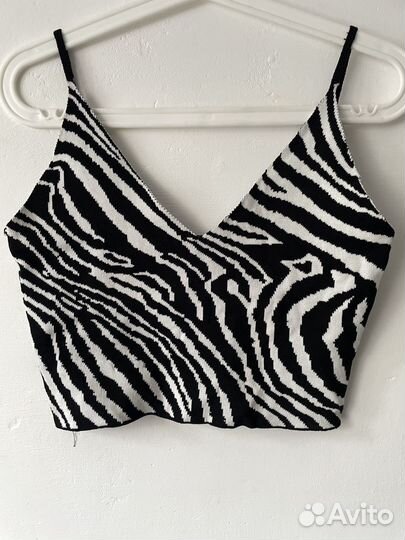 Топ с принтом зебры