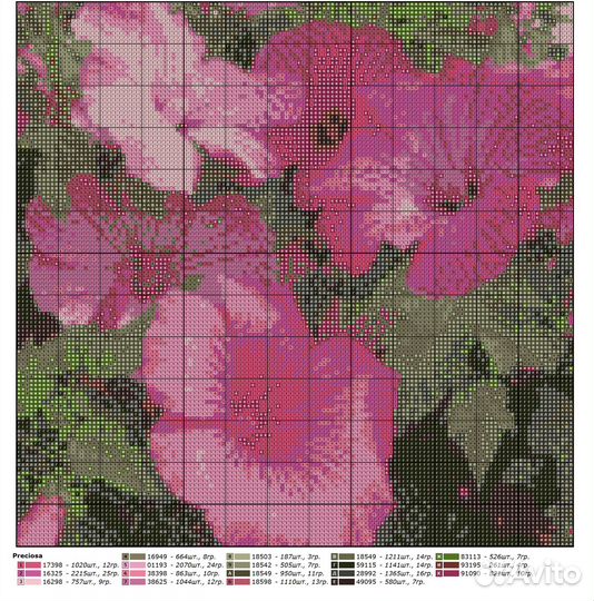 Схемы для вышивки бисером (рисунок на ткани)