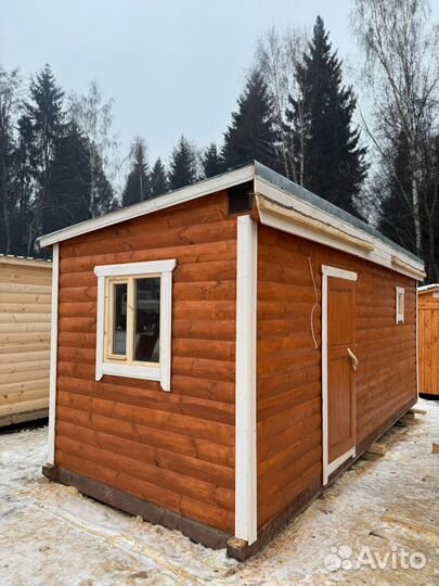 Готовая баня из бруса 2.3 x 5 метров не бочка