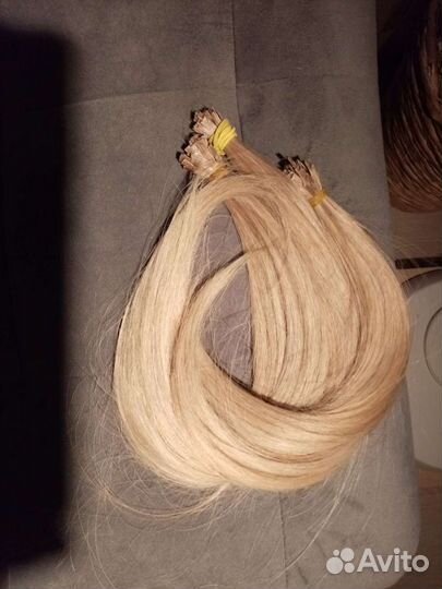 Волосы 40 см на капсулах 140 прядей
