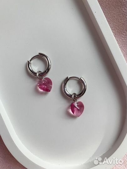 Серьги конго с подвесками