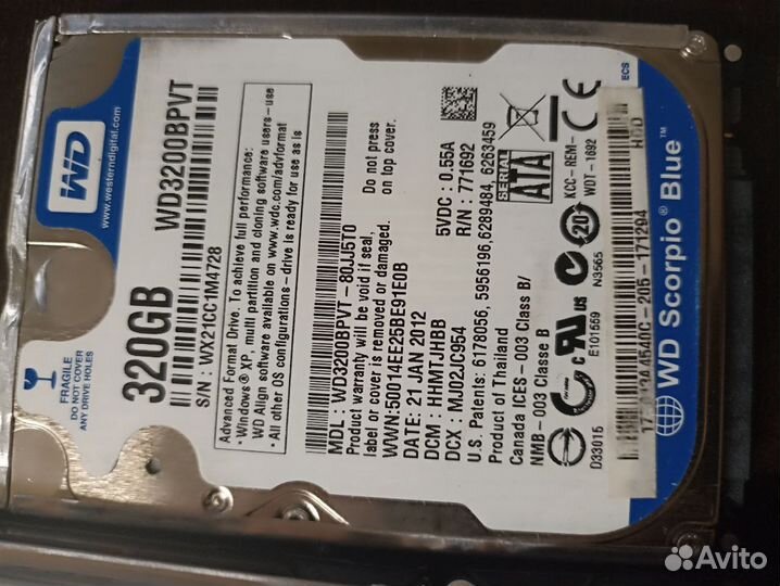 Жесткие диски HDD SATA 2,5 и 3,5