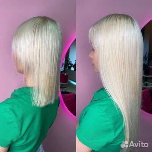 Наращивание волос 50 см (стоимость волос + работа