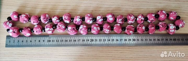 Бусы текстильные